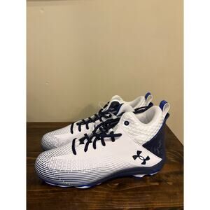 Under Armour UA Hammer 2 MC Football Cleats White / Royal Blue Mens Size 12 NWT